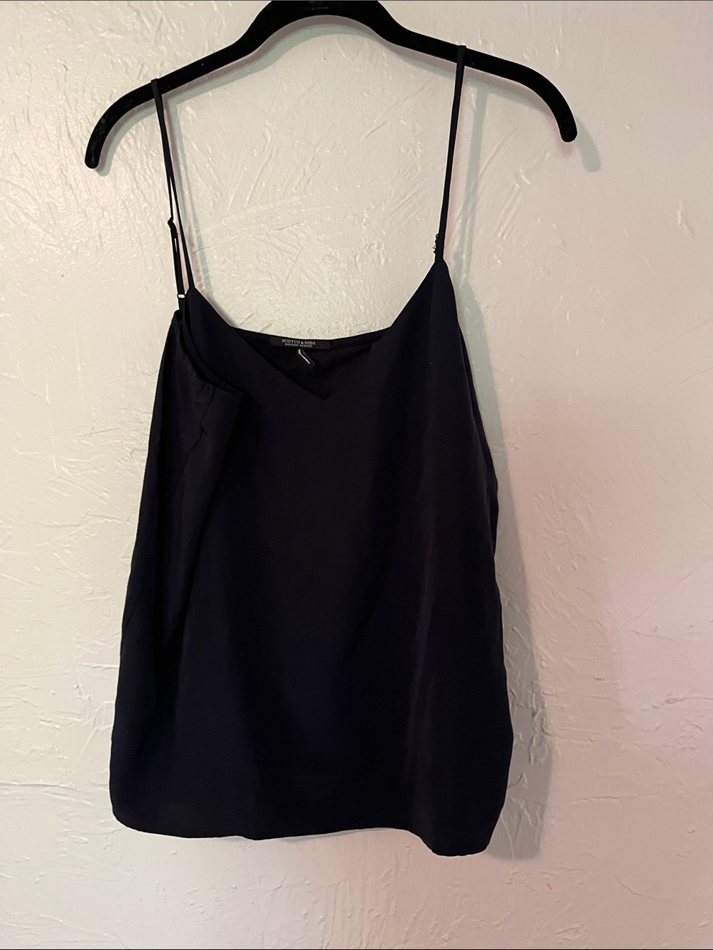 Scotch & Soda Black V-Neck Satin Cami